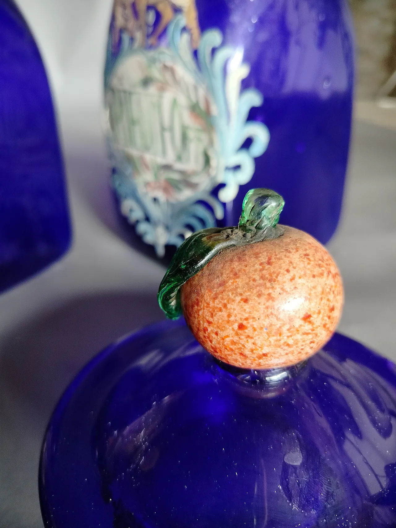 Coppia di vasi in stile farmacia in vetro soffiato, primo '900 8