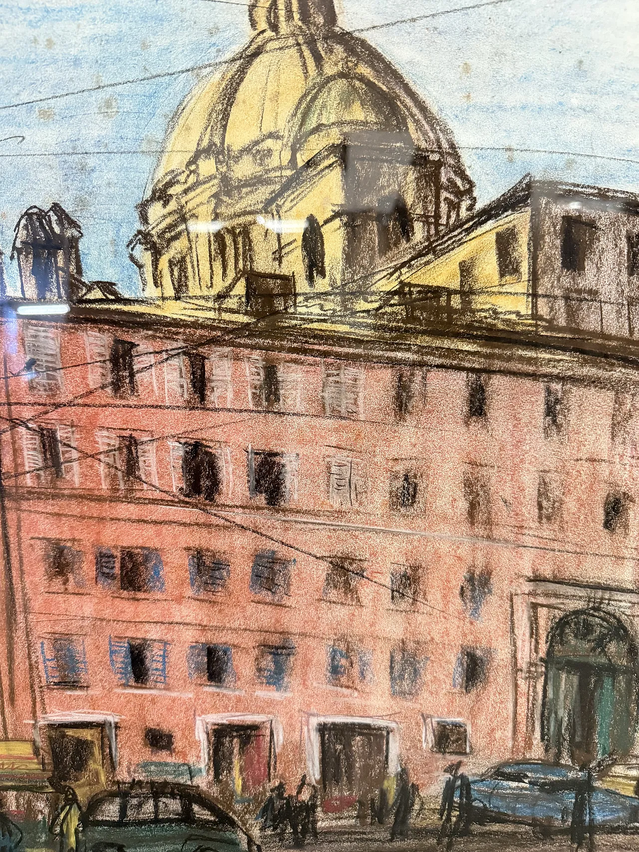Centro Drawing of Rome 1964, Belau, 91x84cm 3