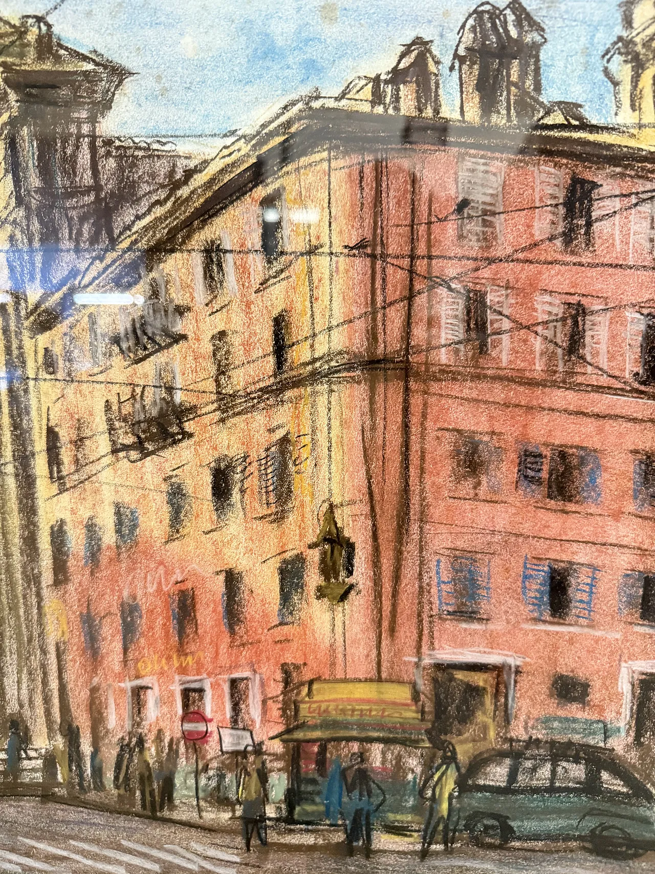 Centro Drawing of Rome 1964, Belau, 91x84cm 5