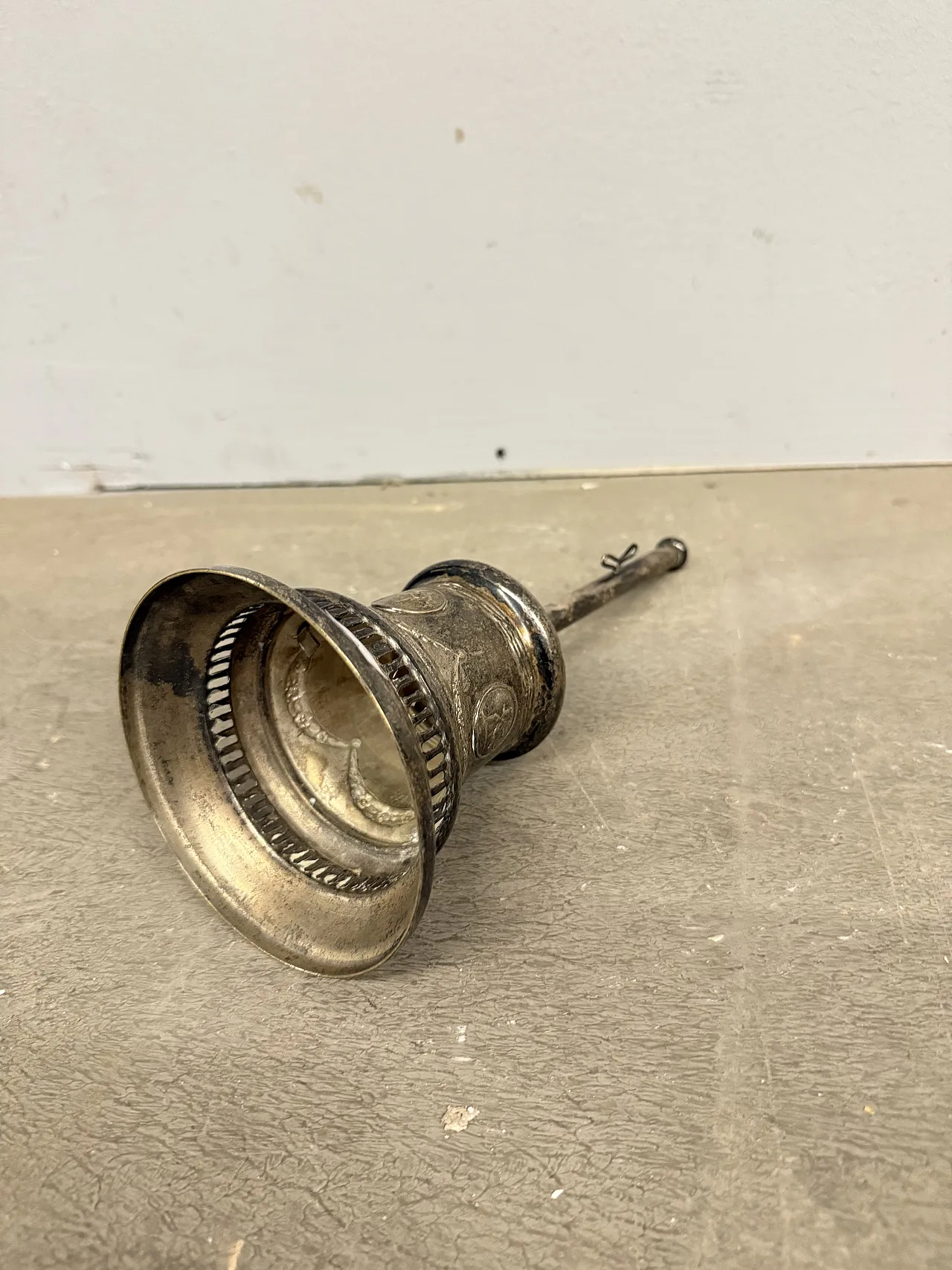 Campanello in metallo argentato, '900 4