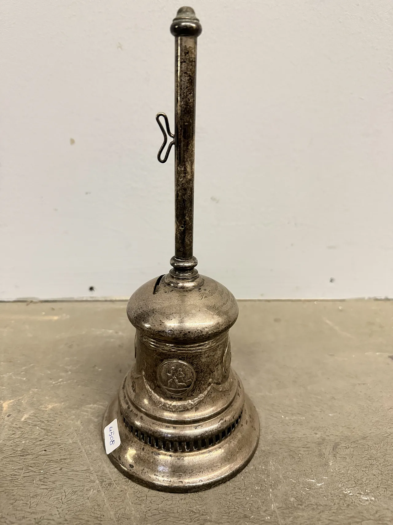 Campanello in metallo argentato, '900 7