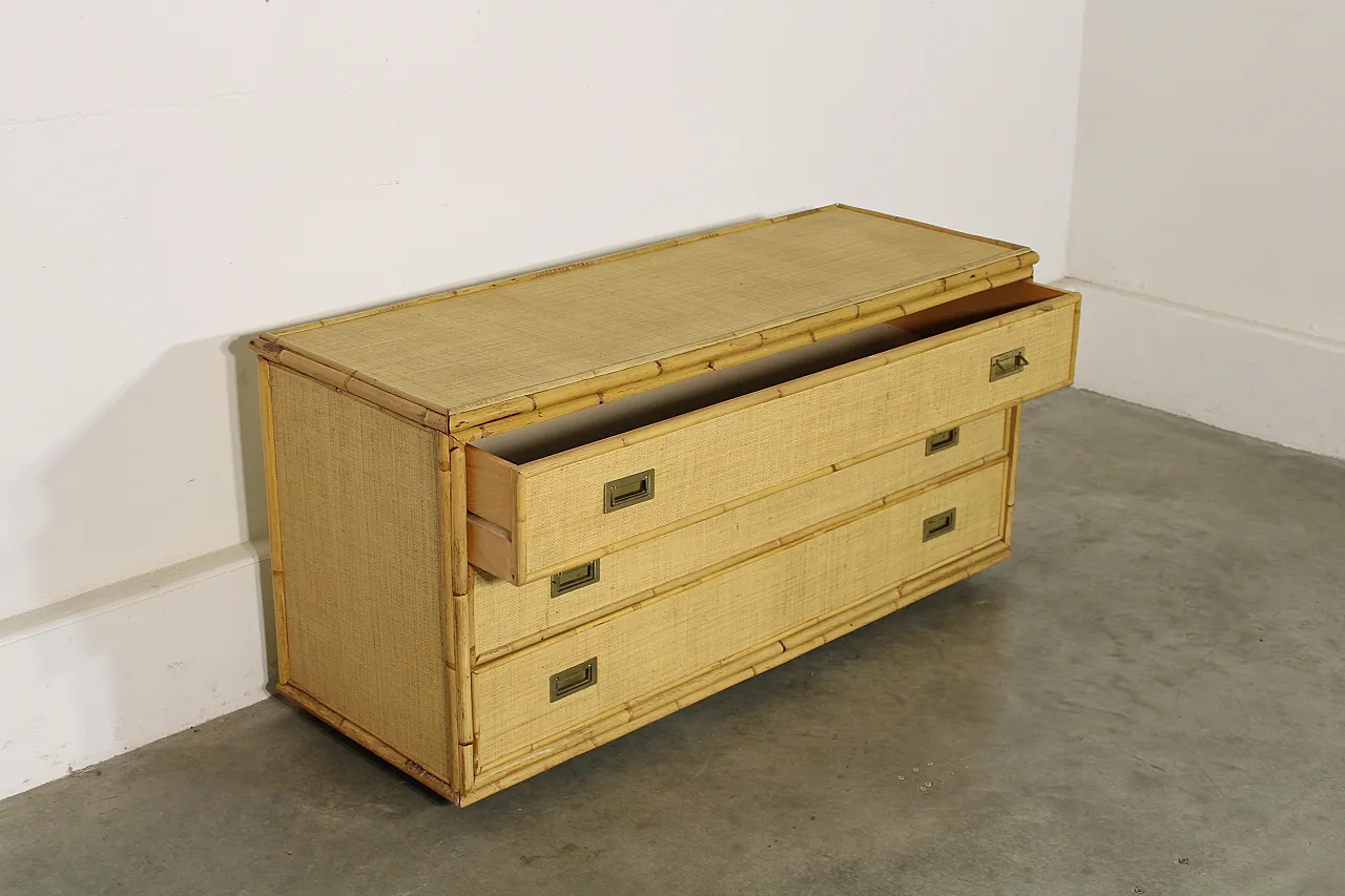 Chest of drawers and bamboo, 70s 6