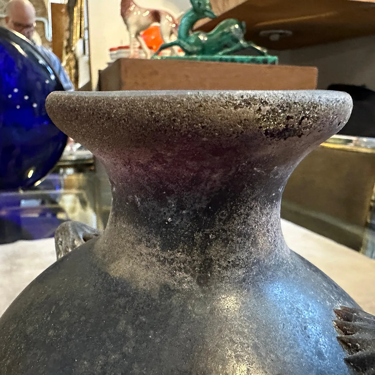 Pair of Scavo Murano glass Vases by Bucella Cristalli, 1980s 6