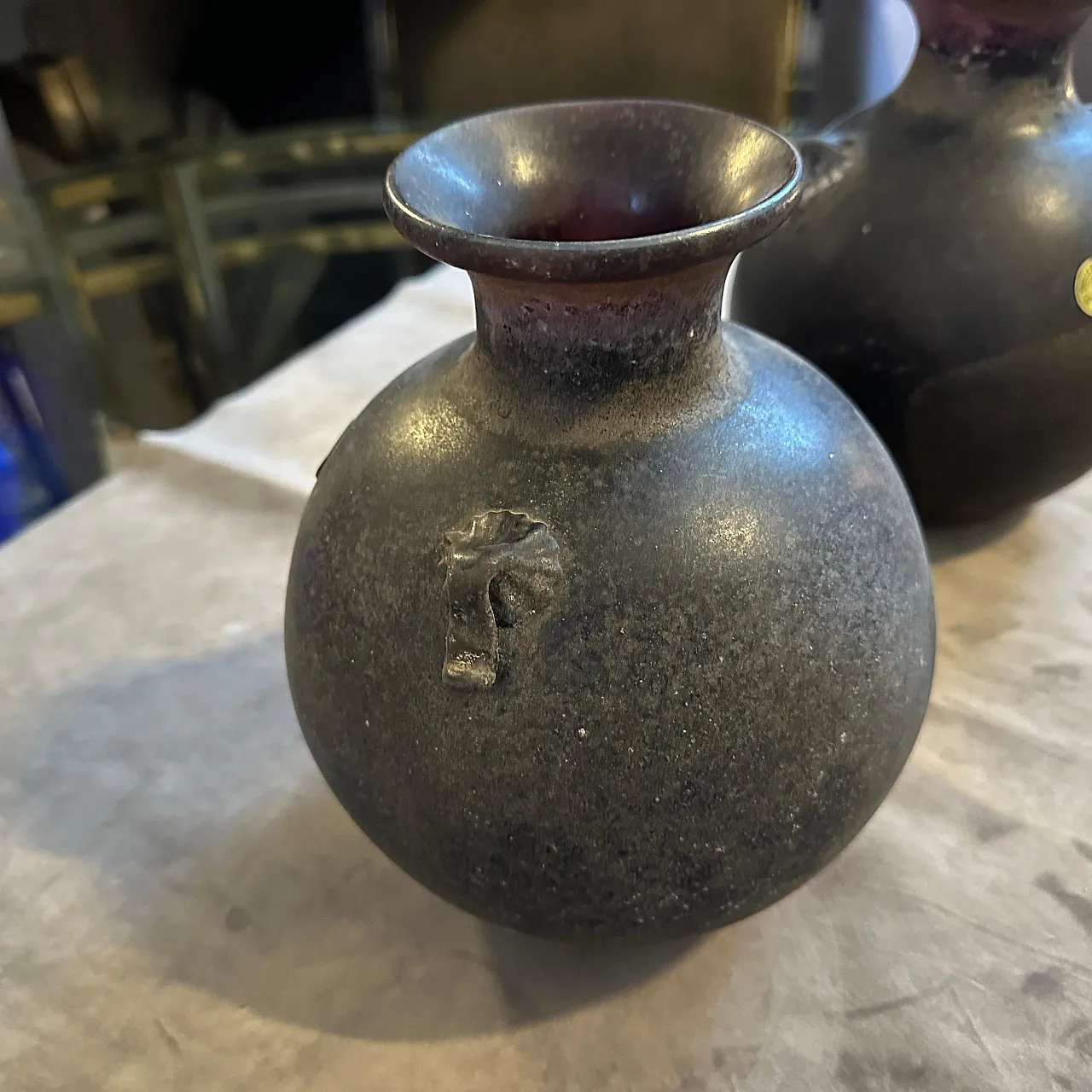 Pair of Scavo Murano glass Vases by Bucella Cristalli, 1980s 10