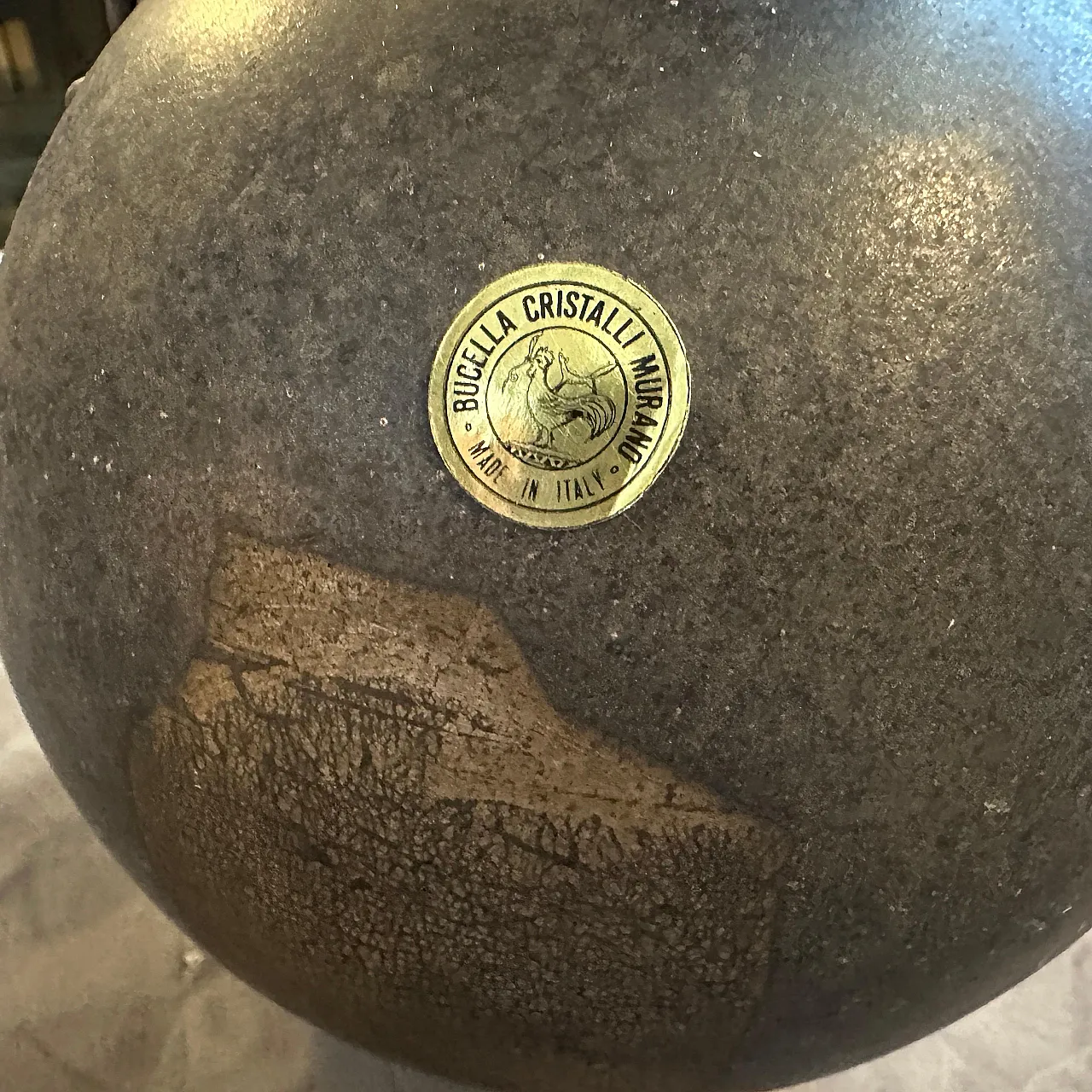 Pair of Scavo Murano glass Vases by Bucella Cristalli, 1980s 12