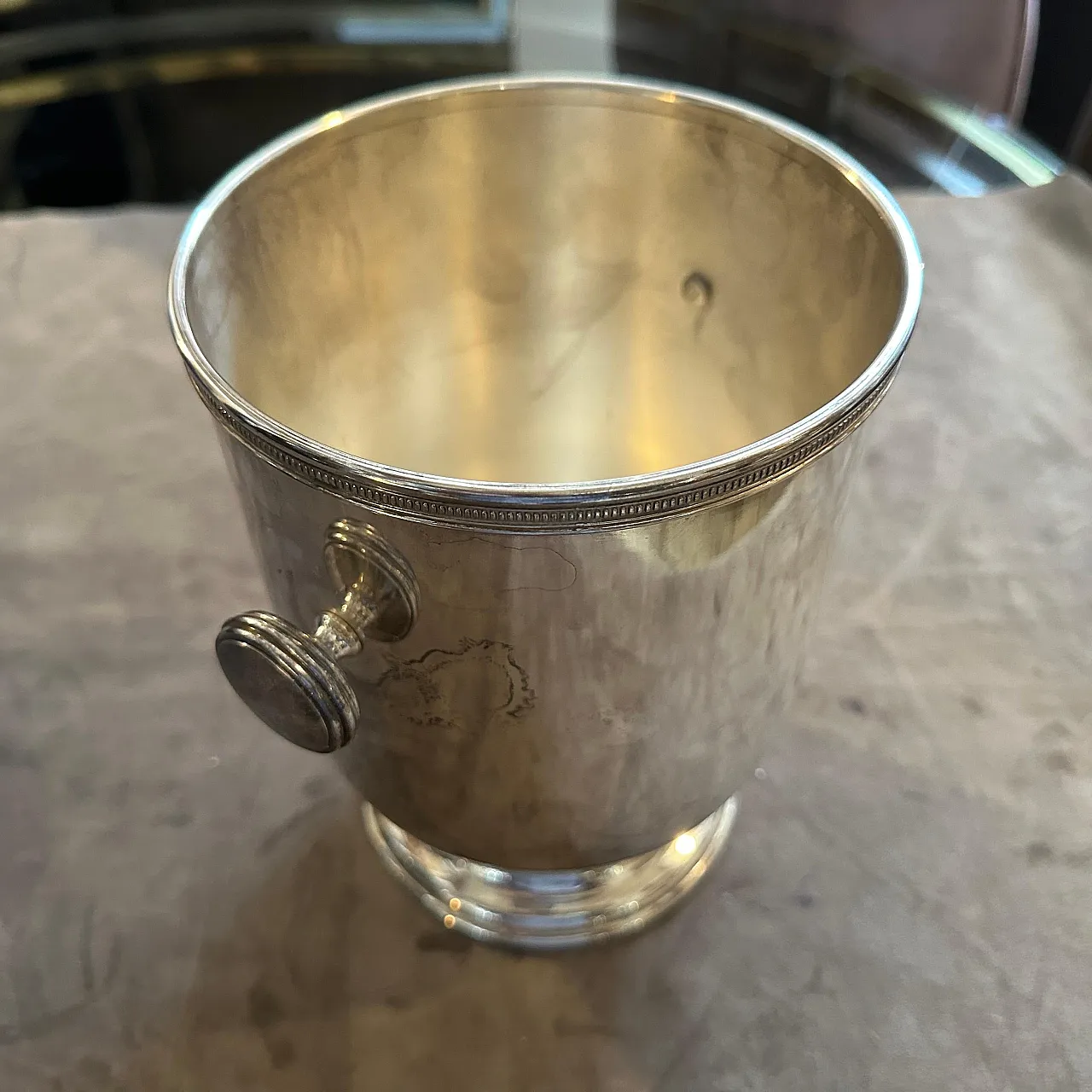 Silver plated wine cooler by Gio Ponti, 1980s 7