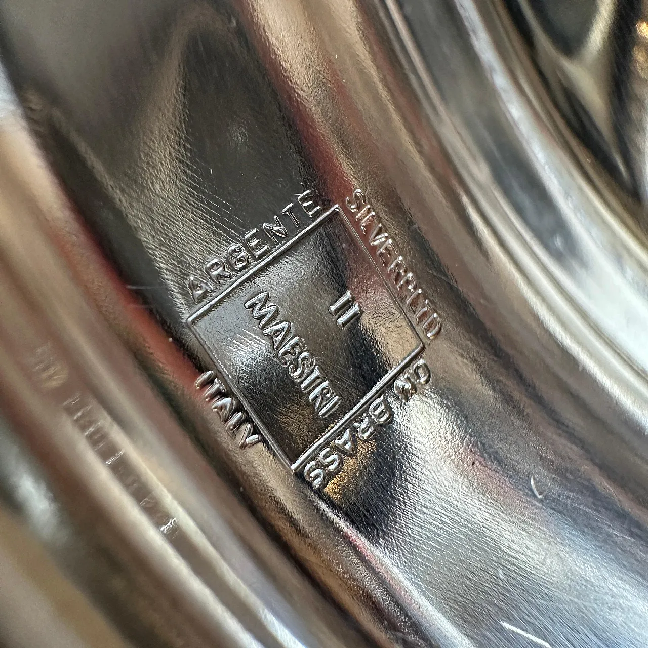 Silver plated wine cooler by Gio Ponti, 1980s 9