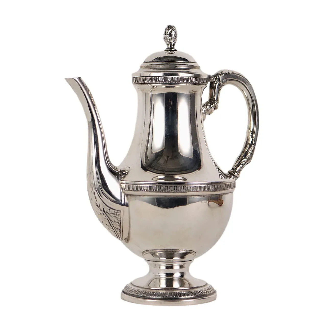 Caffettiera in argento, Miracoli Milano, '900 1