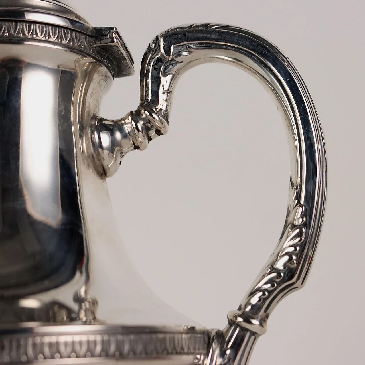 Caffettiera in argento, Miracoli Milano, '900 4