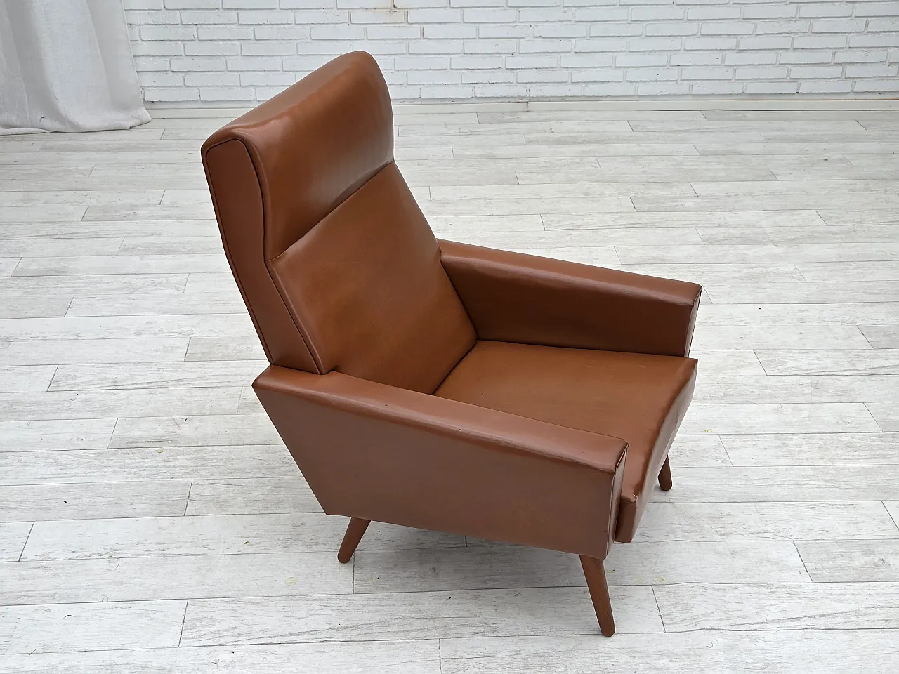 Danish highback armchair by Vejen Polstermøbelfabrik, 1970s 7