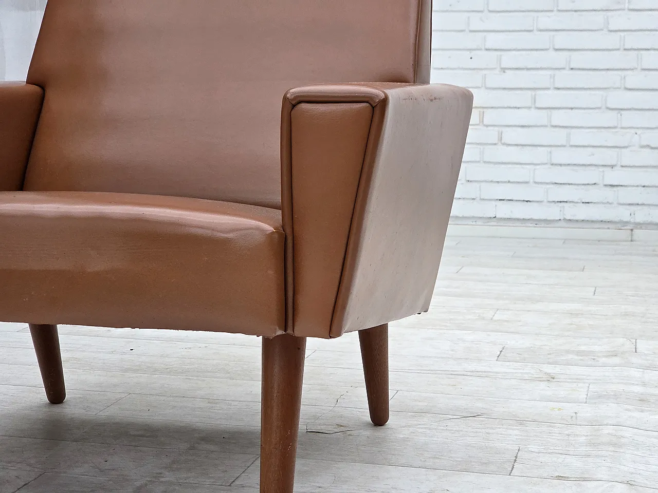 Danish highback armchair by Vejen Polstermøbelfabrik, 1970s 10