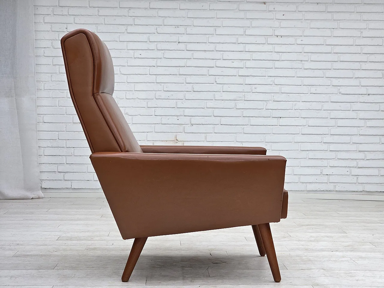 Danish highback armchair by Vejen Polstermøbelfabrik, 1970s 11
