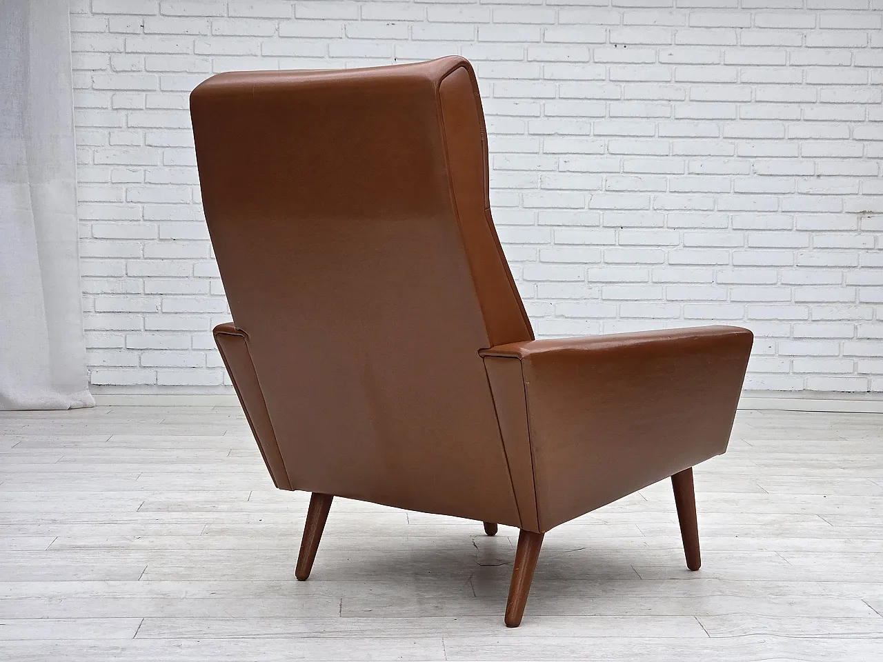 Danish highback armchair by Vejen Polstermøbelfabrik, 1970s 12