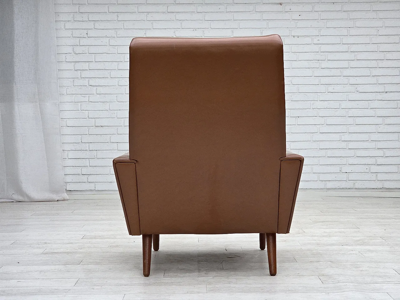 Danish highback armchair by Vejen Polstermøbelfabrik, 1970s 13