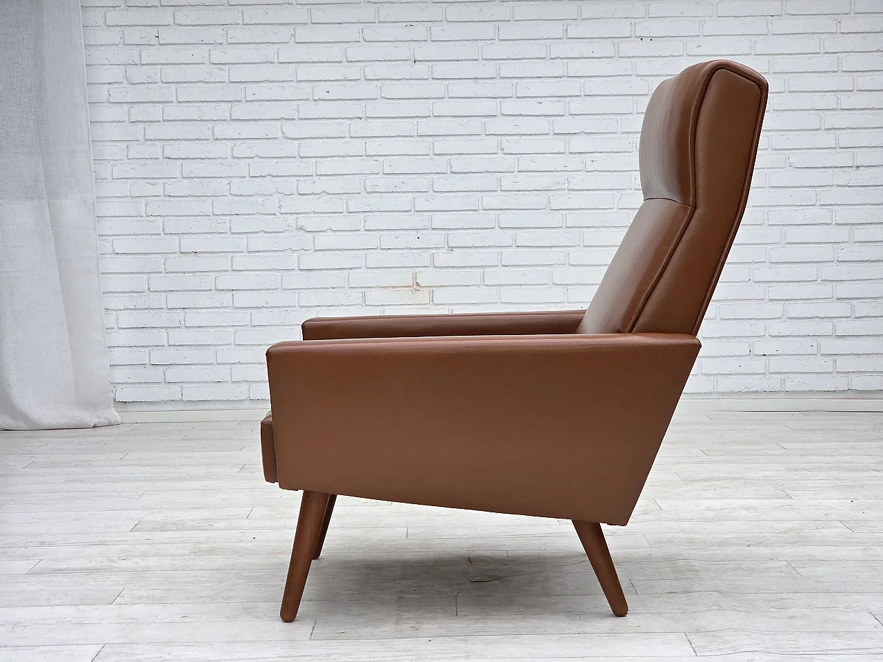 Danish highback armchair by Vejen Polstermøbelfabrik, 1970s 15