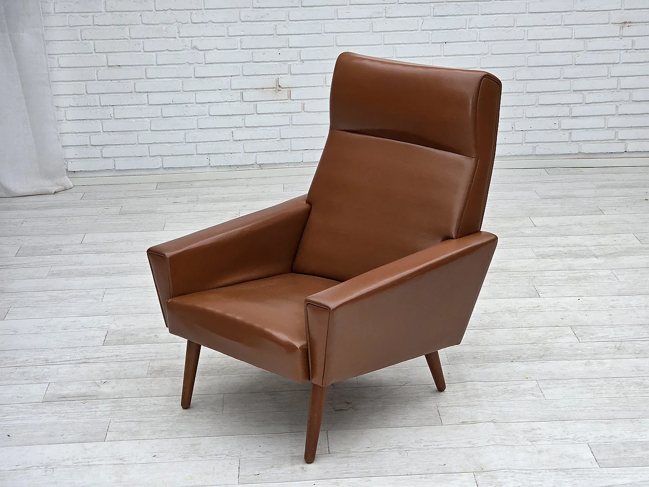 Danish highback armchair by Vejen Polstermøbelfabrik, 1970s 17