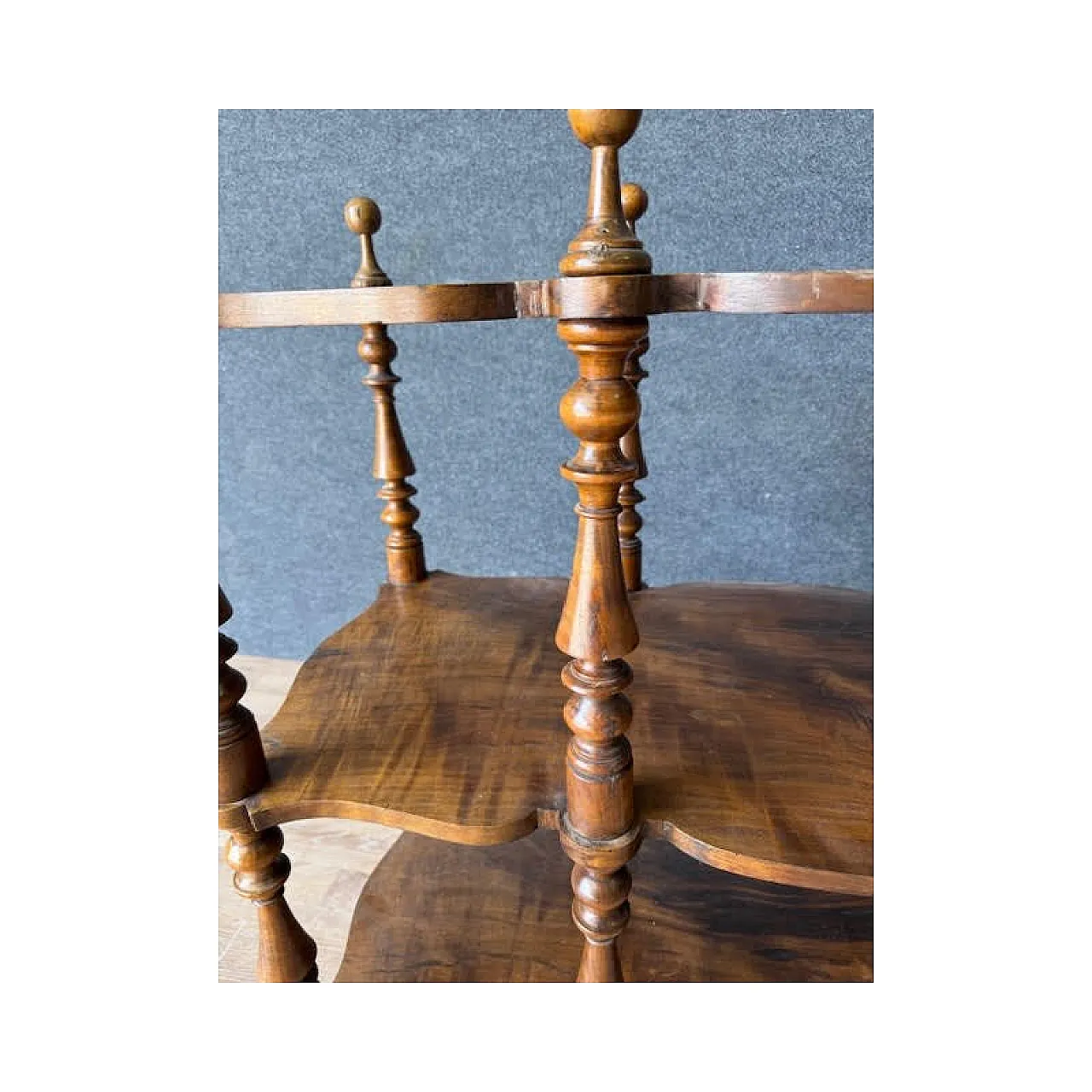 Libreria Etajere in legno di ciliegio, fine '800 5