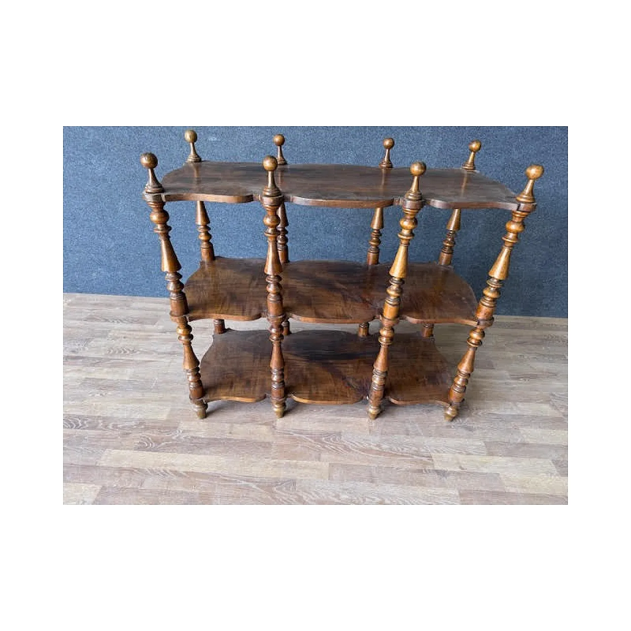 Libreria Etajere in legno di ciliegio, fine '800 7