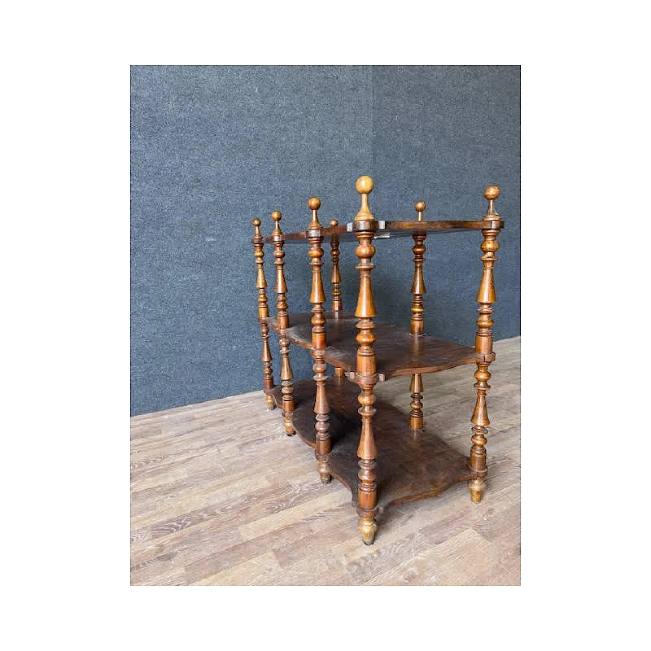 Libreria Etajere in legno di ciliegio, fine '800 8