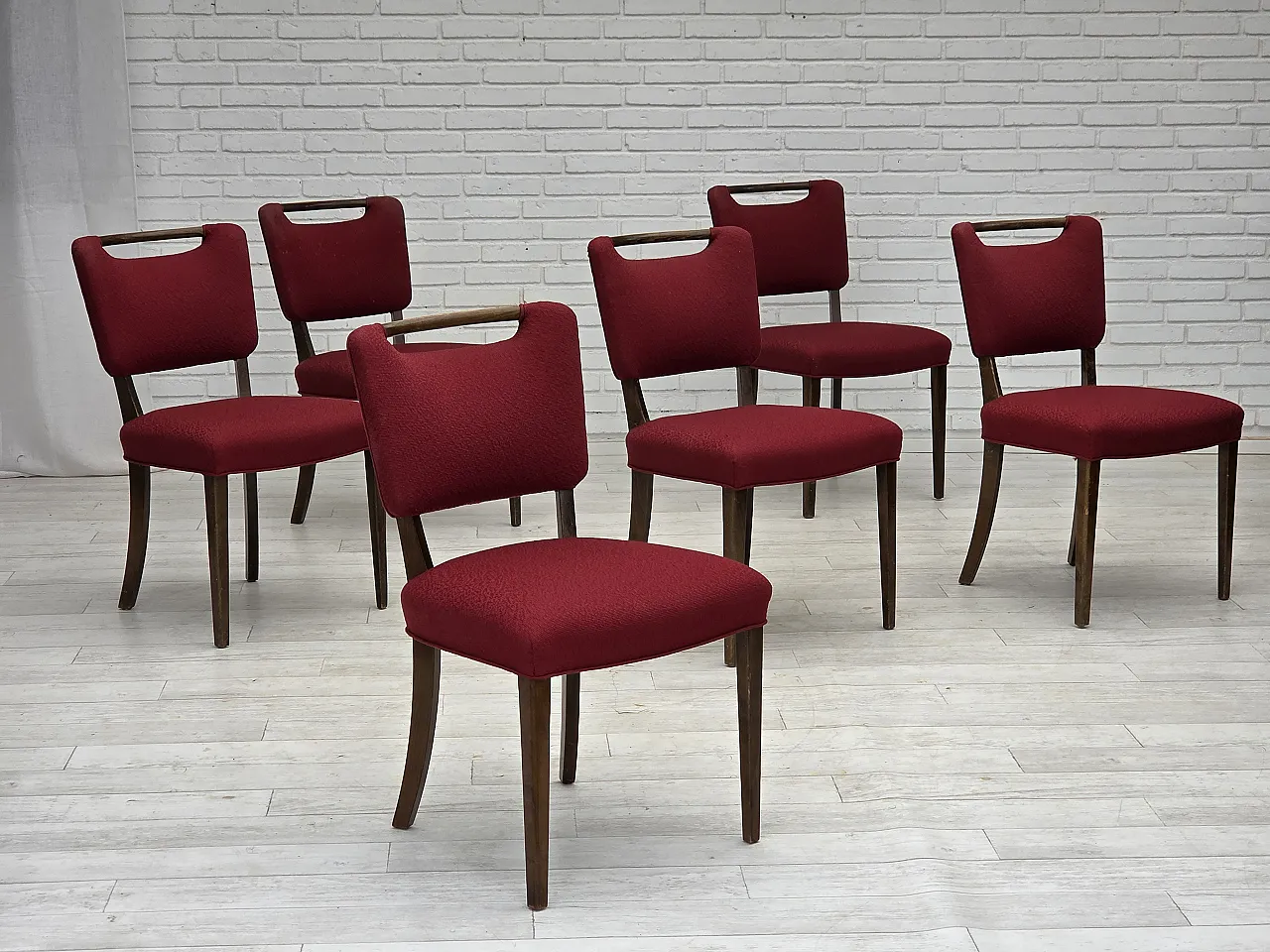 6 Danish dining chairs by Slagelse Møbelværk, 1960s 1