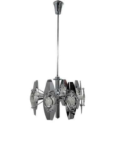 Lampadario nello stile di Oscar Torlasco, anni '70