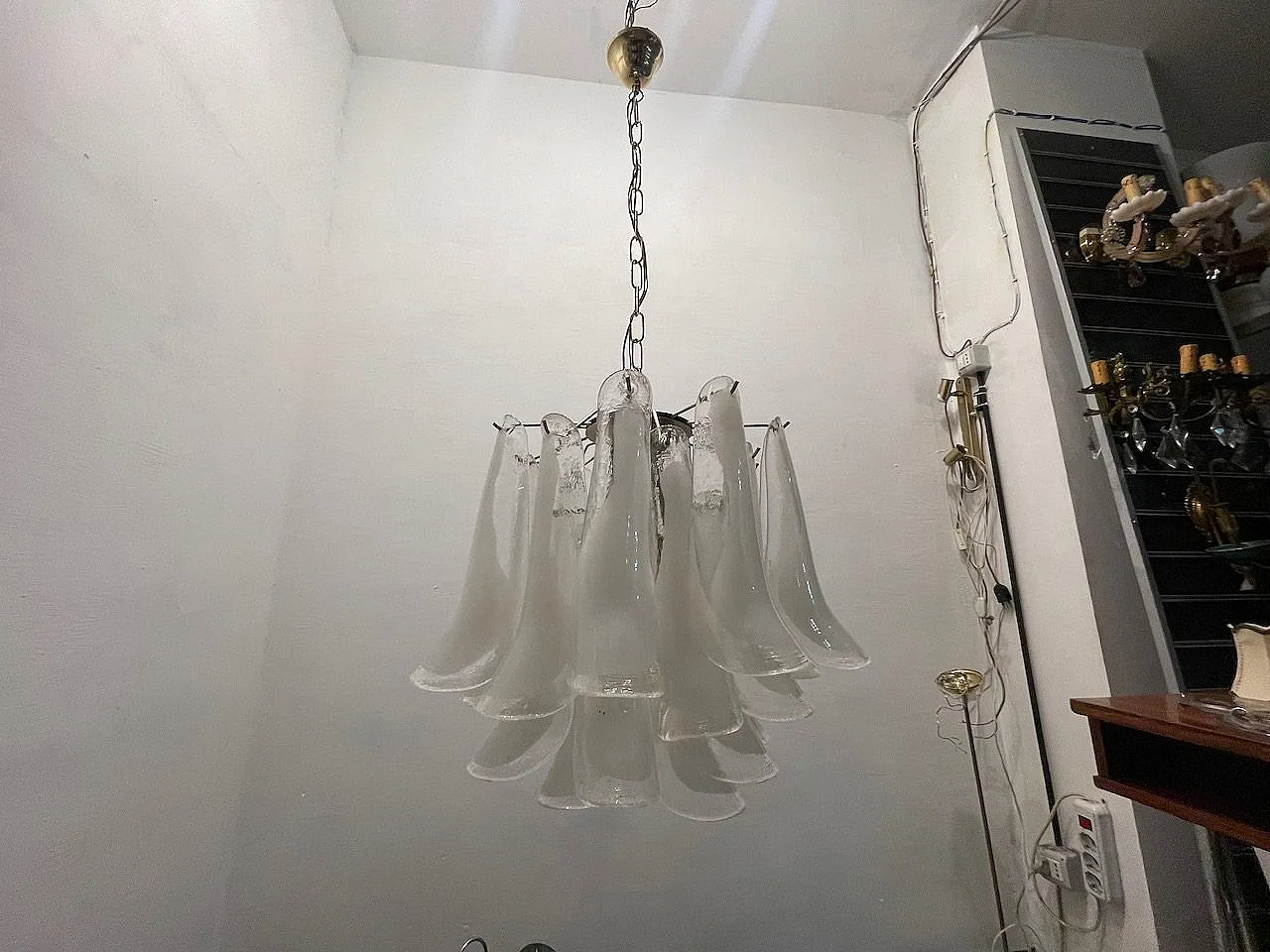 Murano Glass Petal Chandelier, Italy, 1970s 8