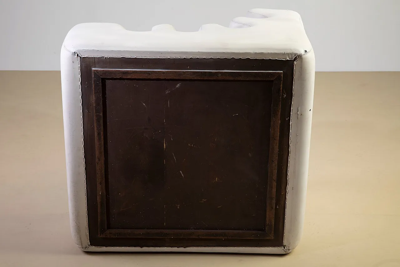 Karelia armchair in white vinyl by Liisi Beckmann for Zanotta, 1960s 1