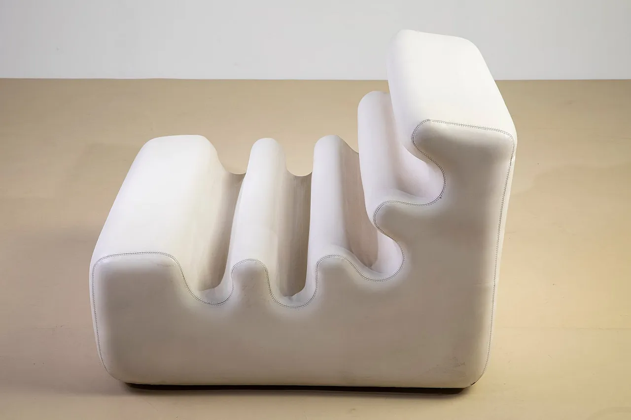 Karelia armchair in white vinyl by Liisi Beckmann for Zanotta, 1960s 2