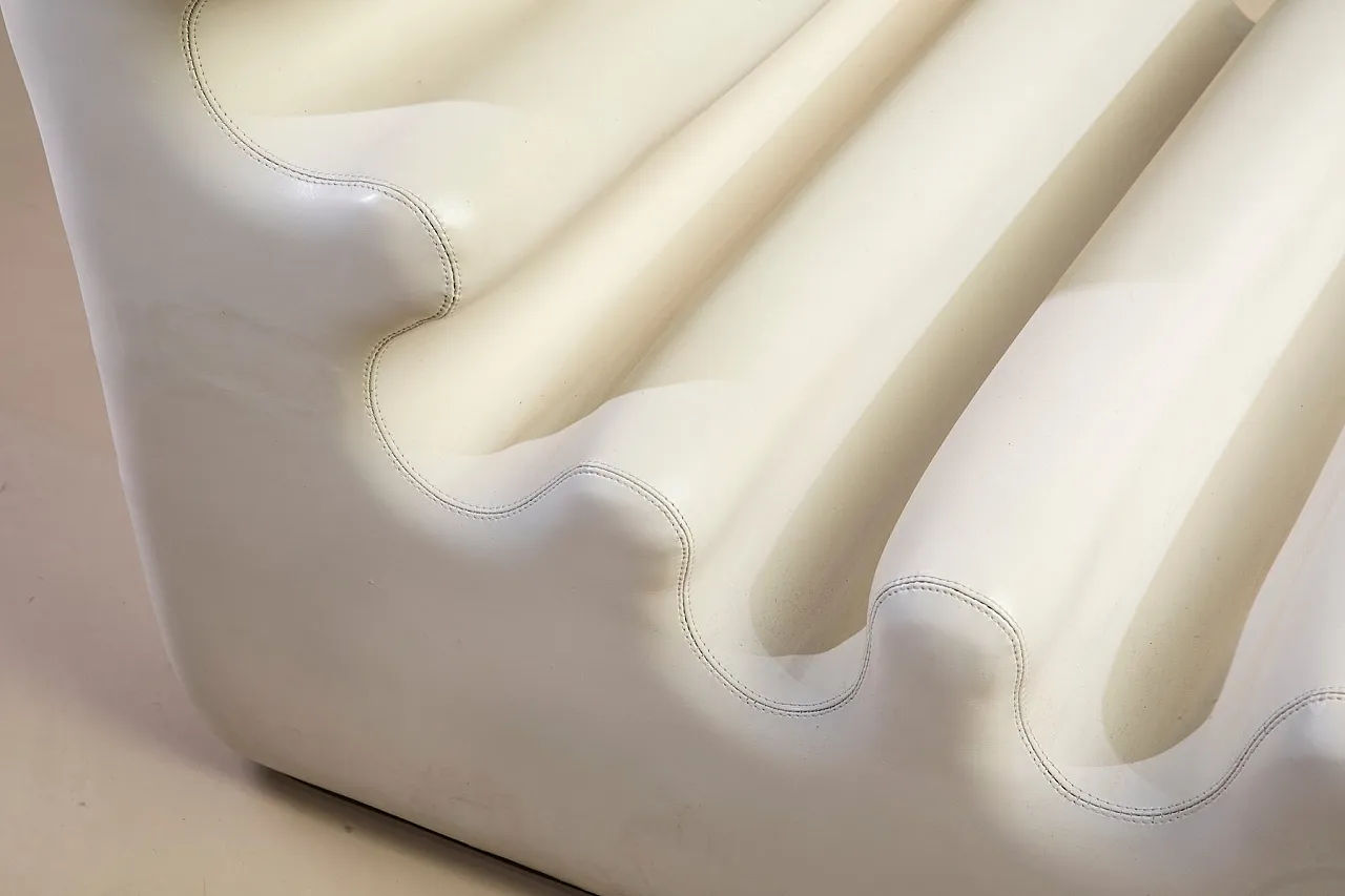 Karelia armchair in white vinyl by Liisi Beckmann for Zanotta, 1960s 5