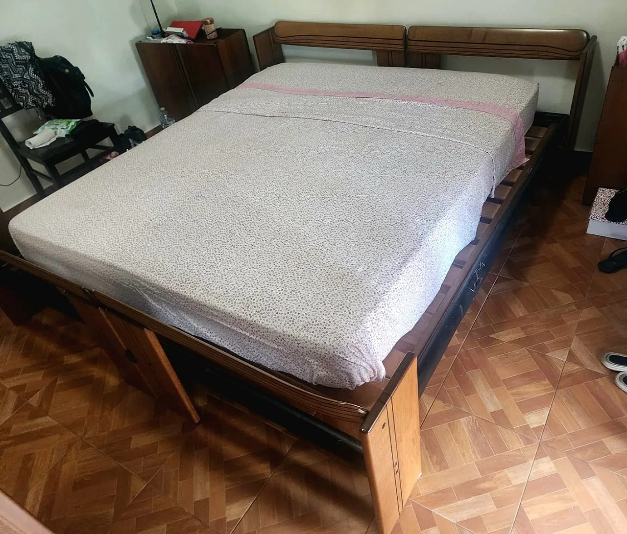 Letto con comodini Artona di Afra e Tobia Scarpa, anni '70 1