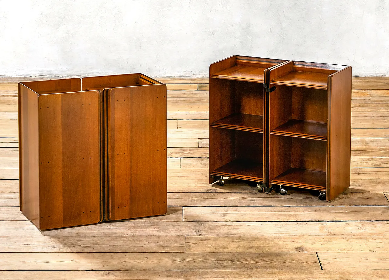 Letto con comodini Artona di Afra e Tobia Scarpa, anni '70 7