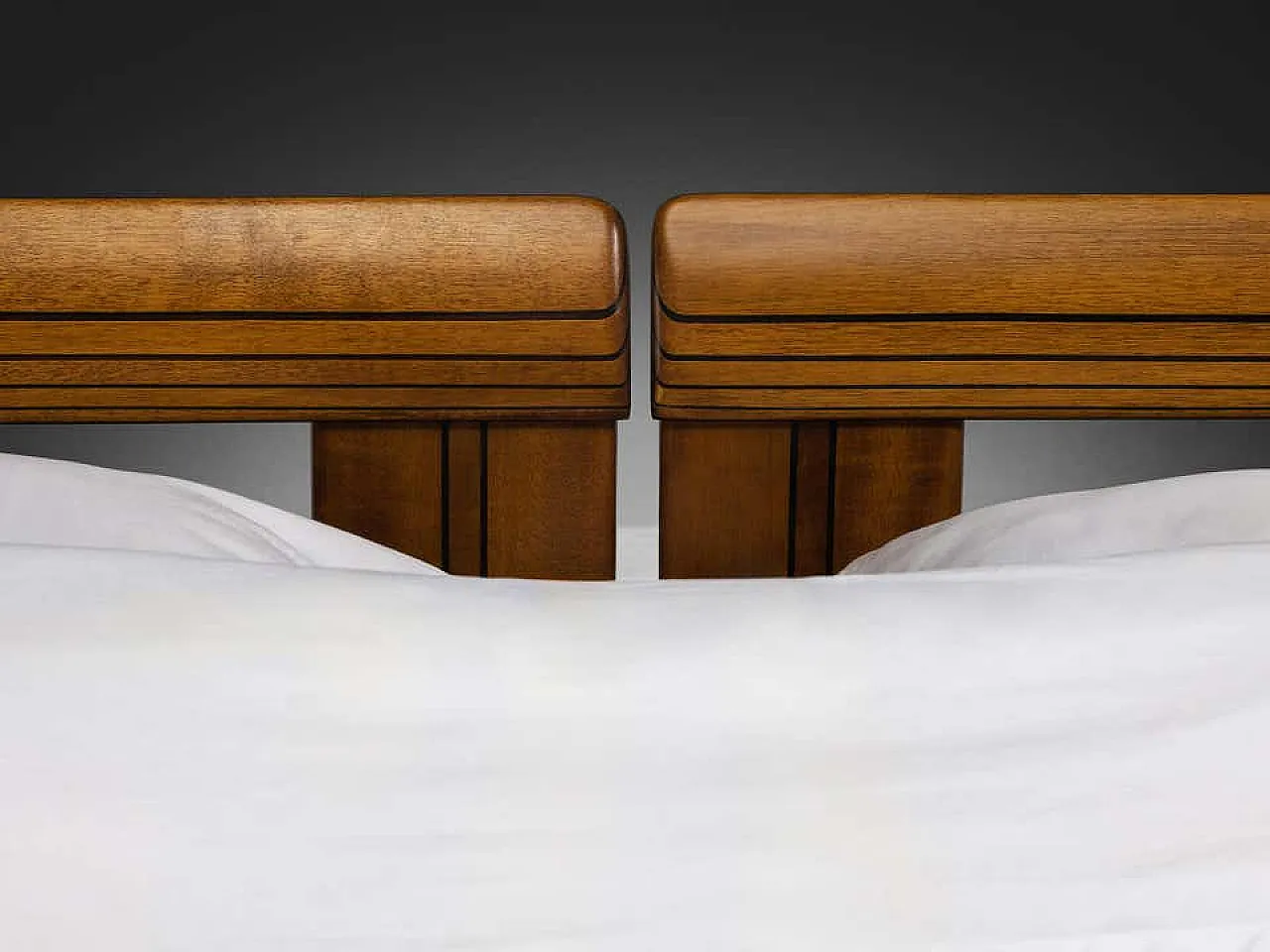 Letto con comodini Artona di Afra e Tobia Scarpa, anni '70 9