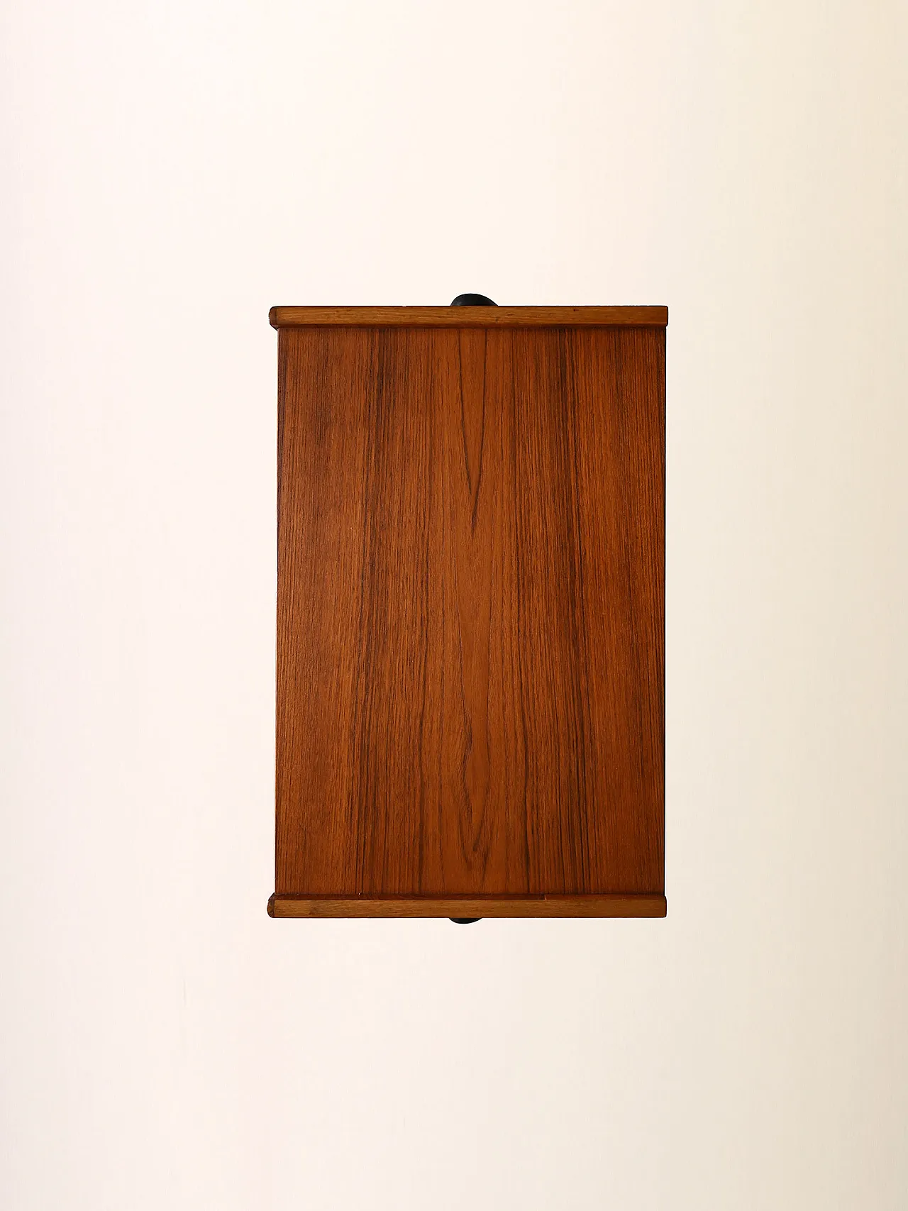 Scandinavian teak and brass bedside table, 1950s 6