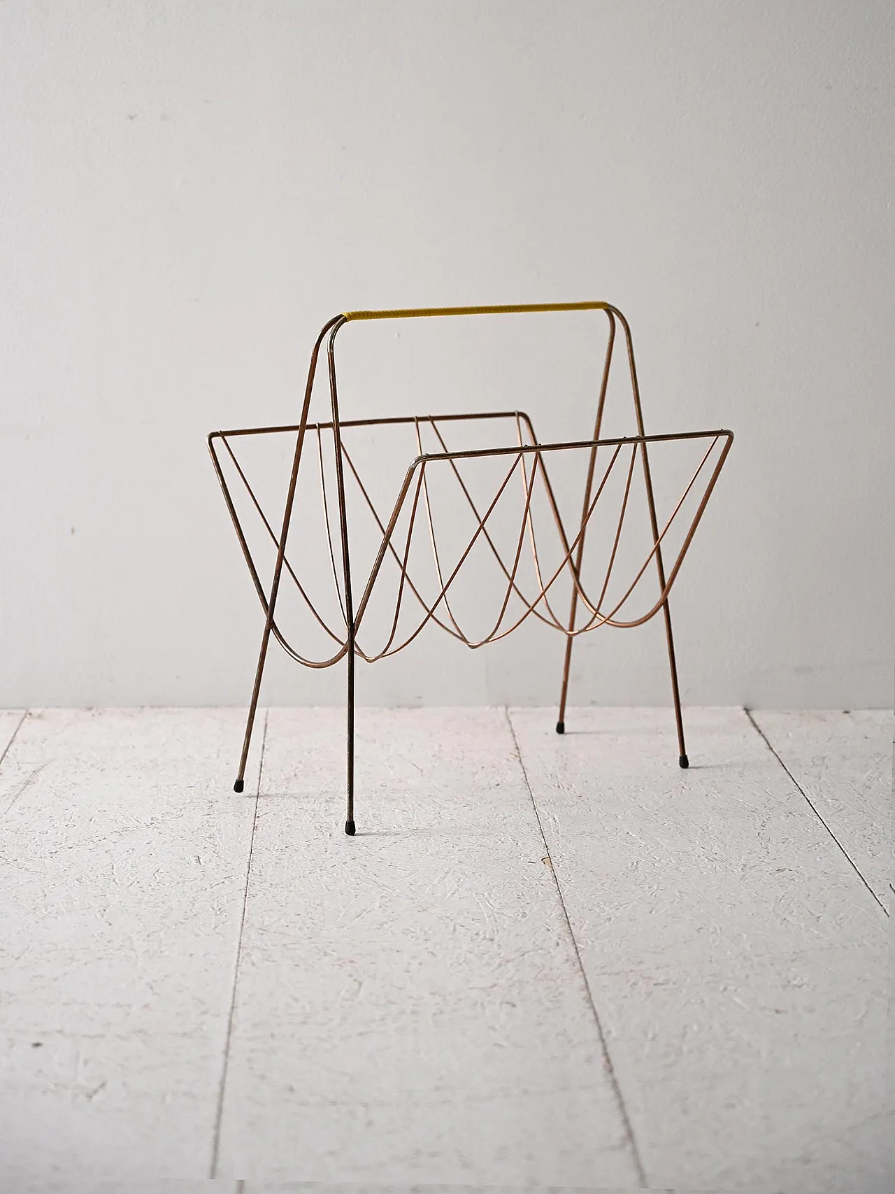 Scandinavian metal magazine rack, 1960s 2