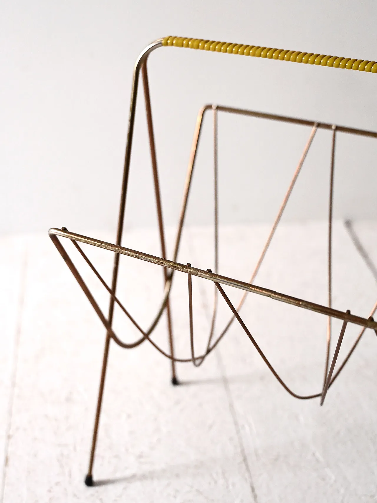 Scandinavian metal magazine rack, 1960s 5