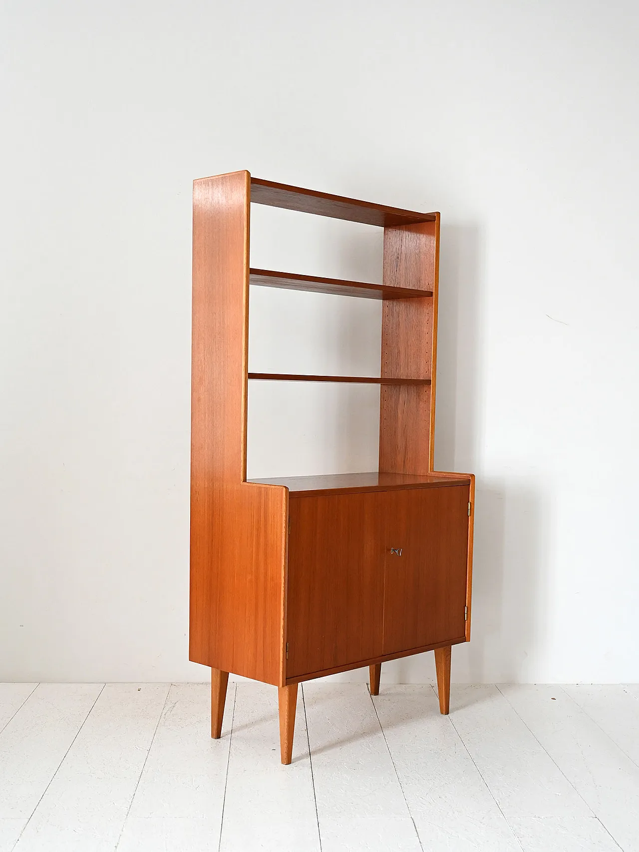 Scandinavian library with doors and shelves, 1960s 4