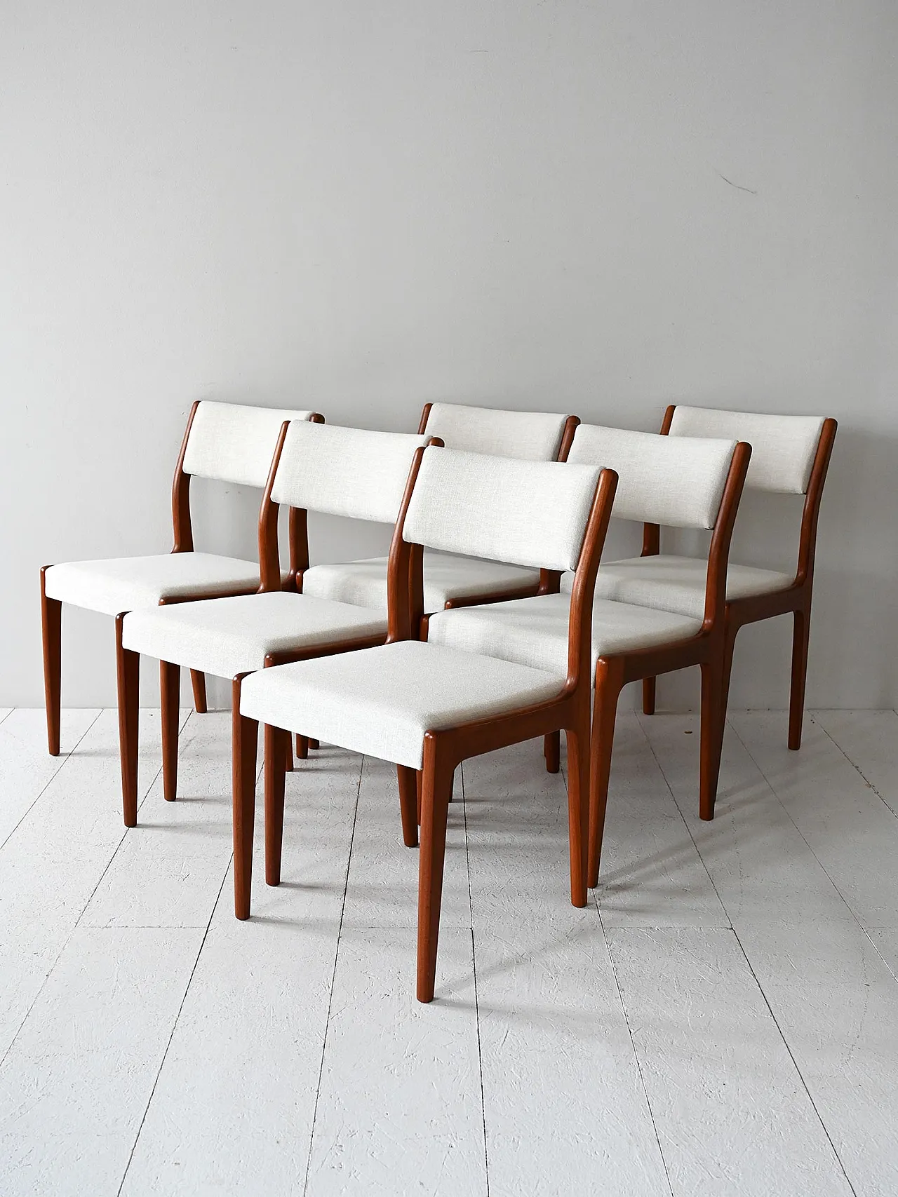 6 Scandinavian chairs in teak, 1960s 1
