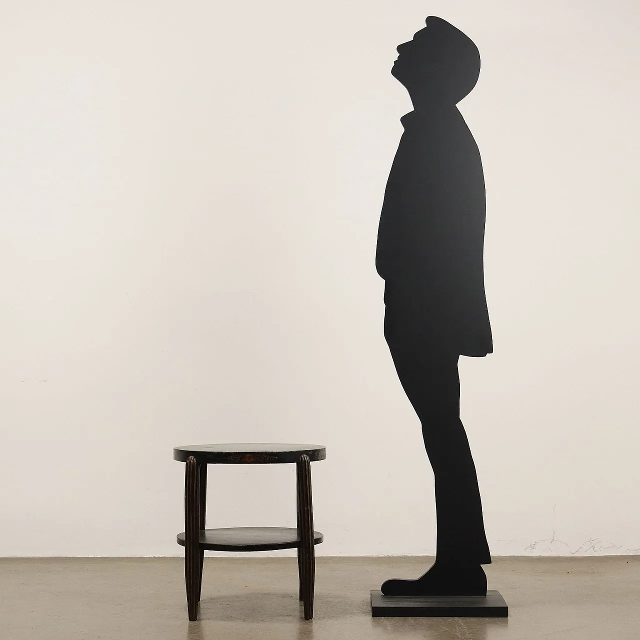 Black lacquered wooden coffee table, early 20th century 2