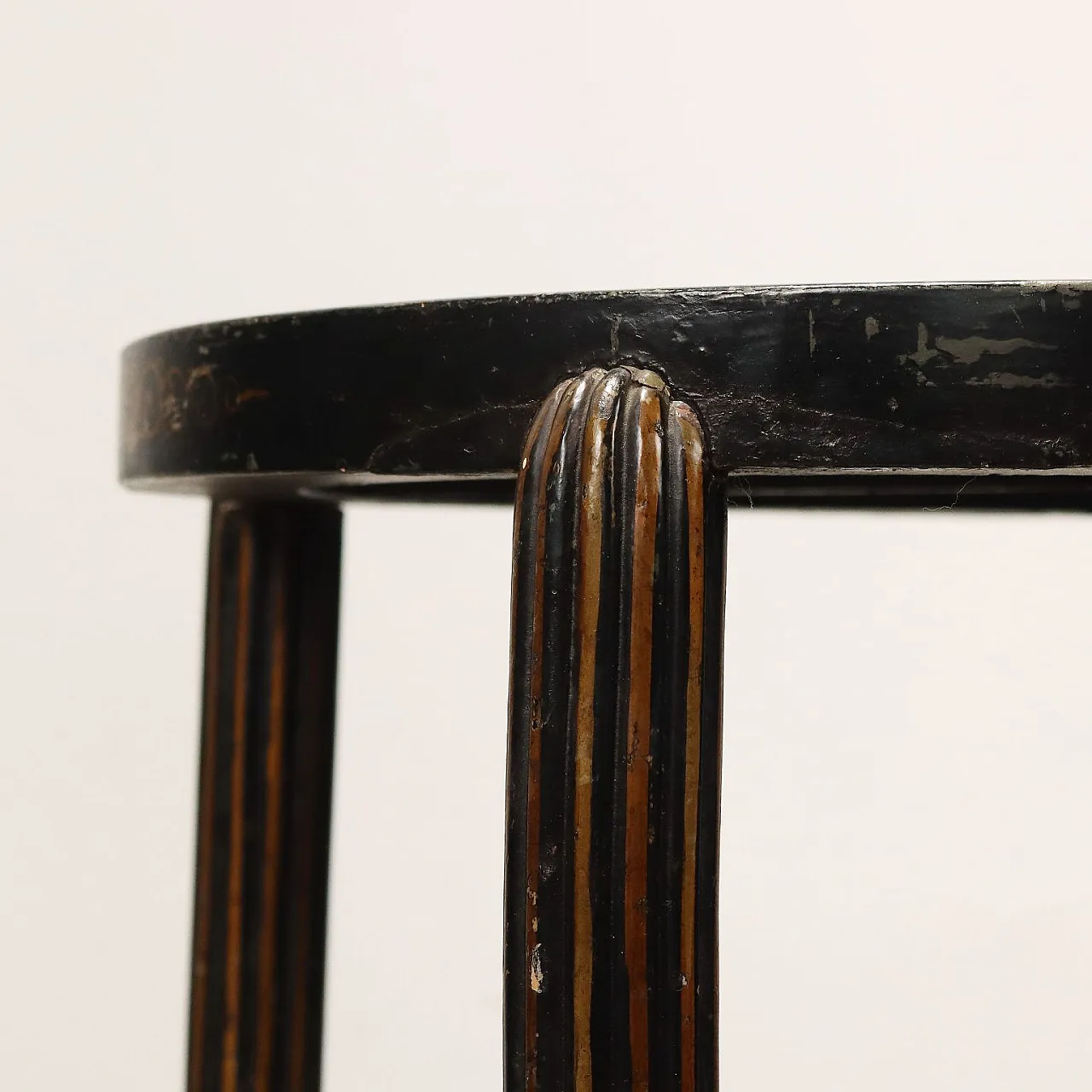 Black lacquered wooden coffee table, early 20th century 5