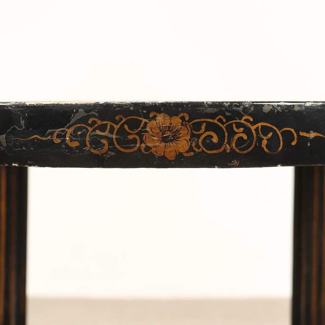 Black lacquered wooden coffee table, early 20th century 6