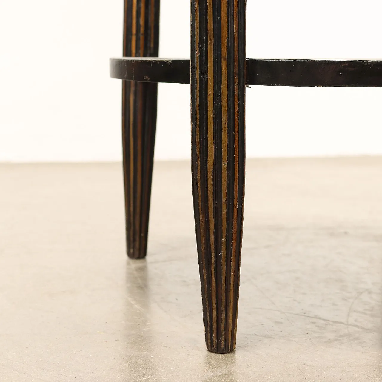 Black lacquered wooden coffee table, early 20th century 8