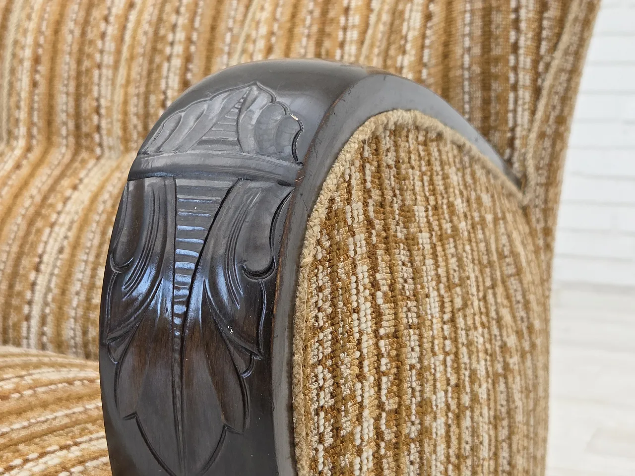 Danish 3 seater wool sofa, 1960s 5