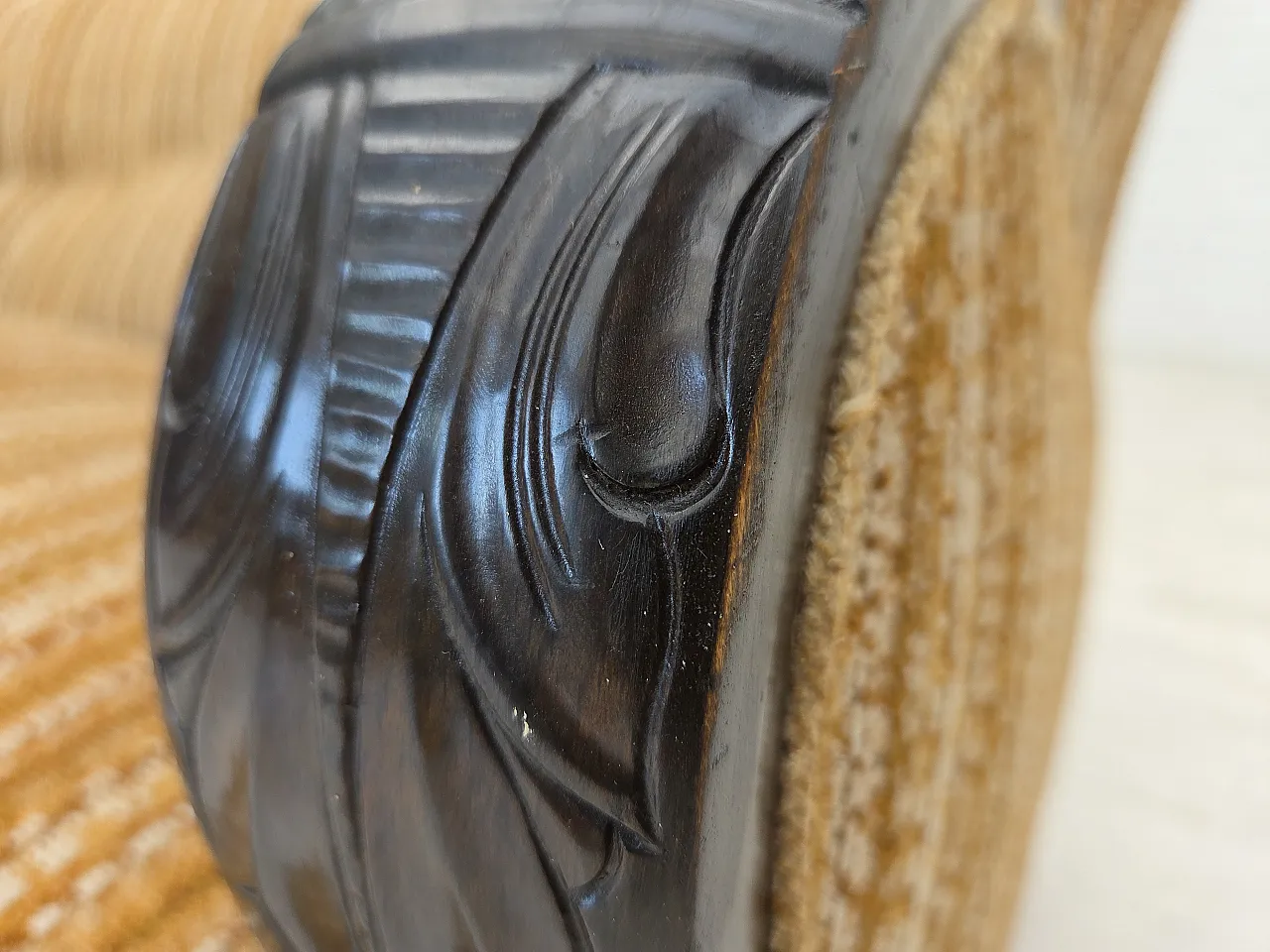 Danish 3 seater wool sofa, 1960s 6