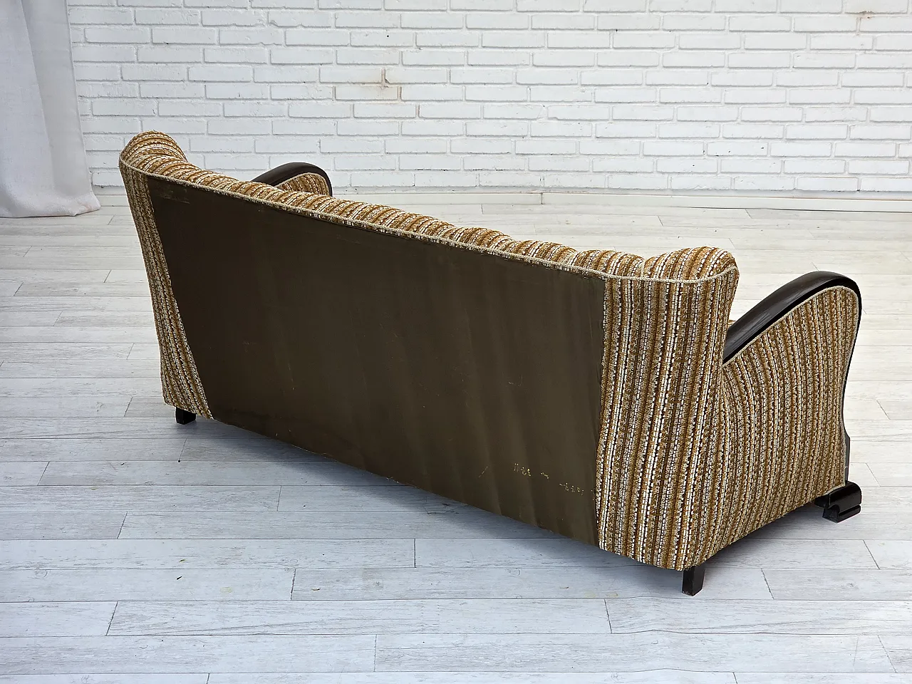 Danish 3 seater wool sofa, 1960s 10