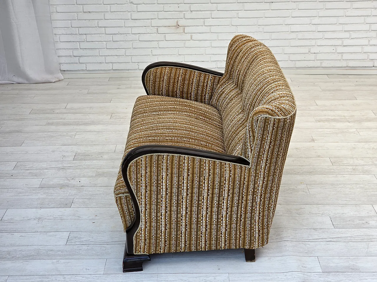 Danish 3 seater wool sofa, 1960s 14