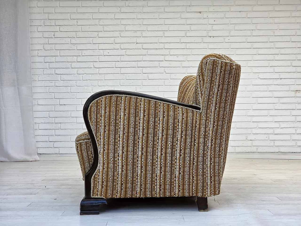 Danish 3 seater wool sofa, 1960s 15