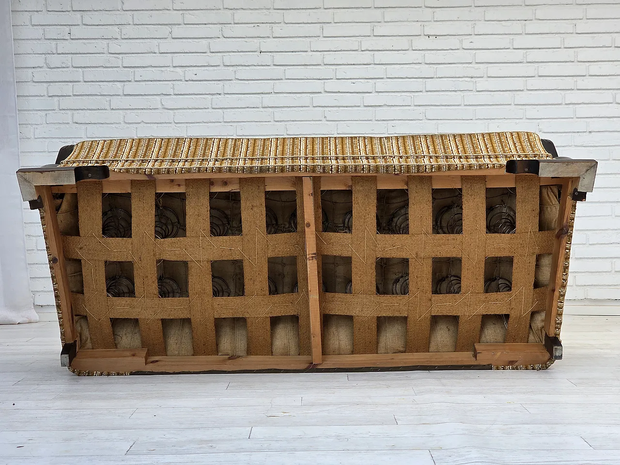 Danish 3 seater wool sofa, 1960s 17