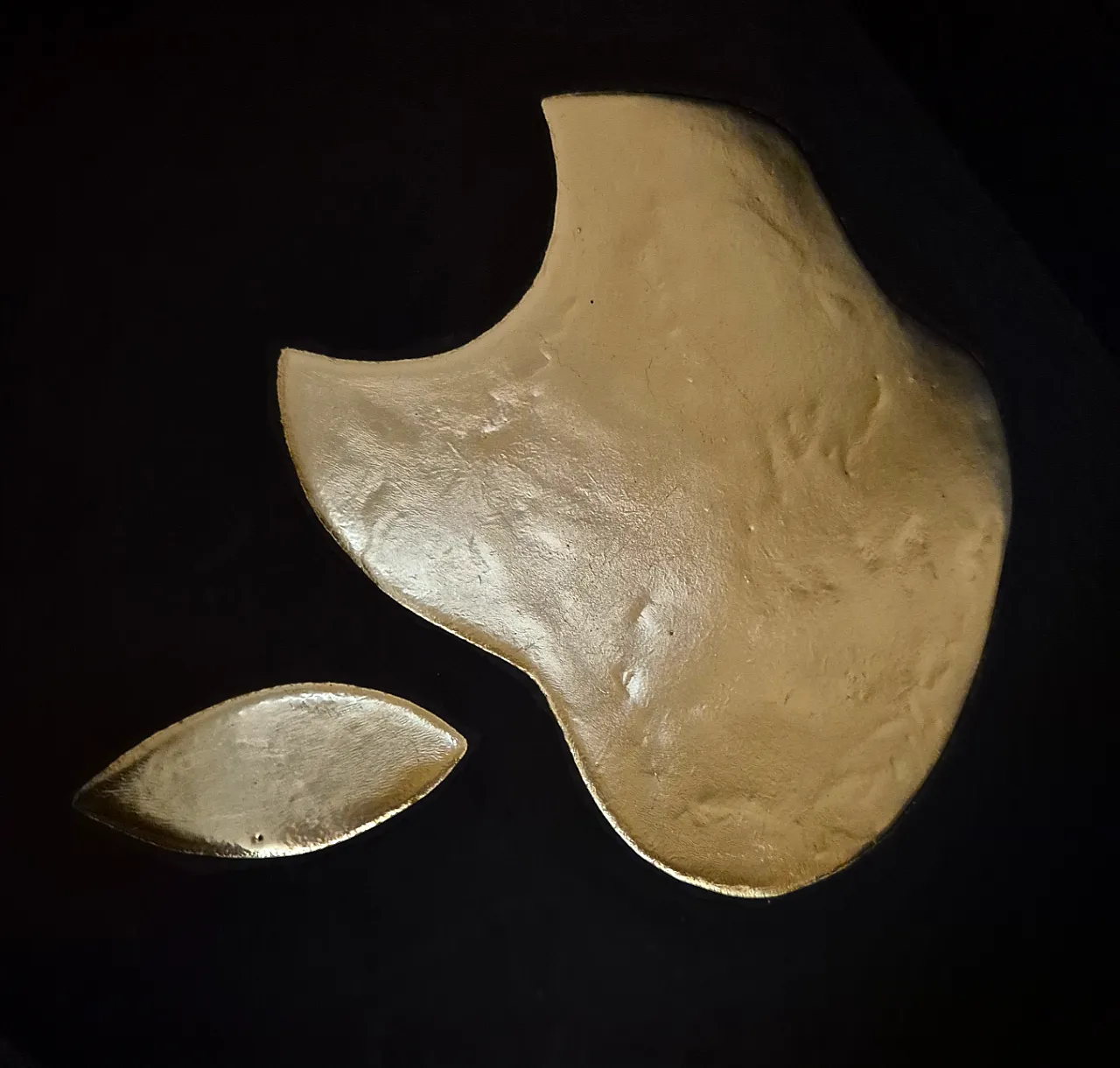 Apple logo 23kt gold plated artwork in frame 80s and 90s collection 2