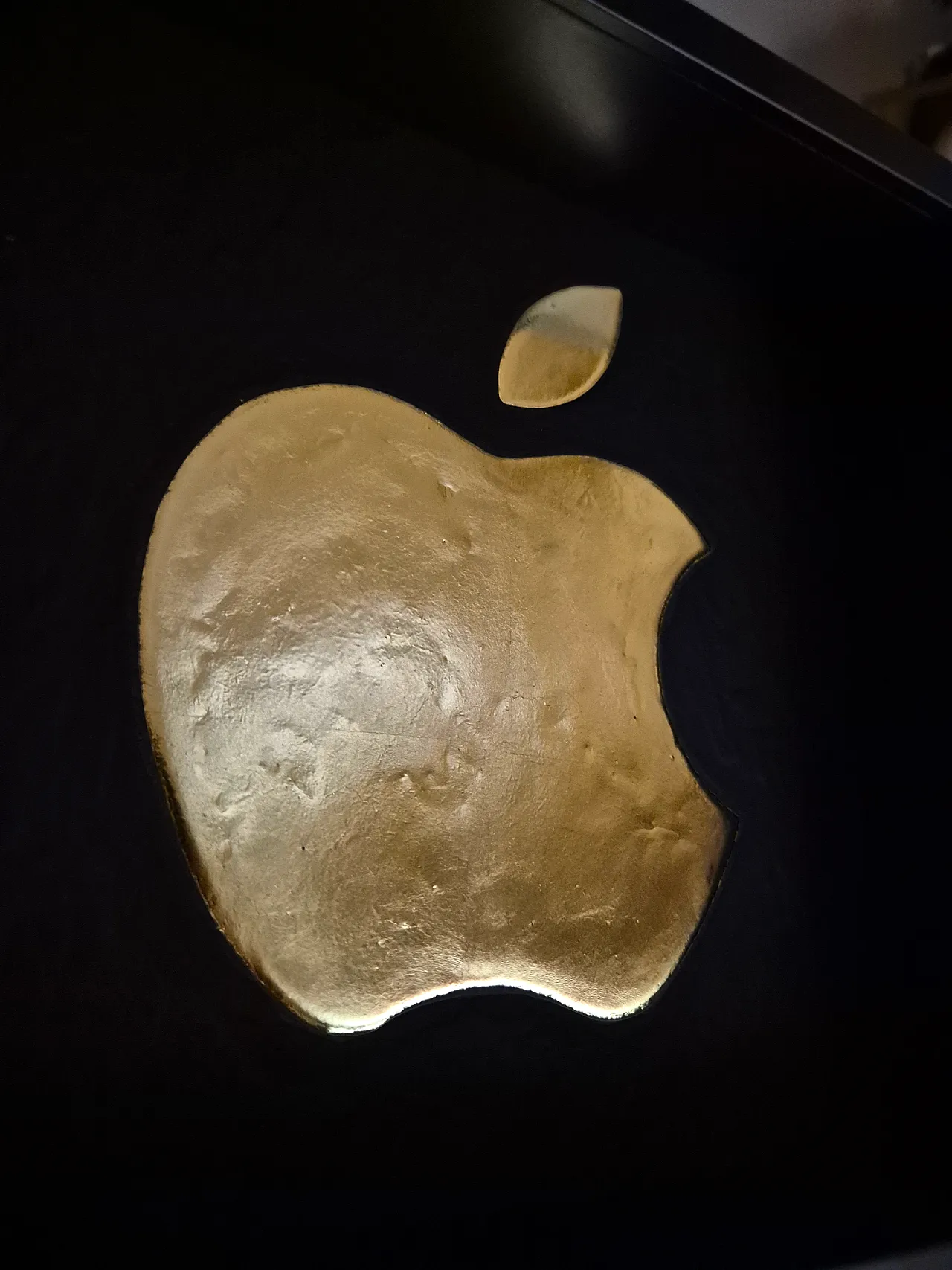 Apple logo 23kt gold plated artwork in frame 80s and 90s collection 4