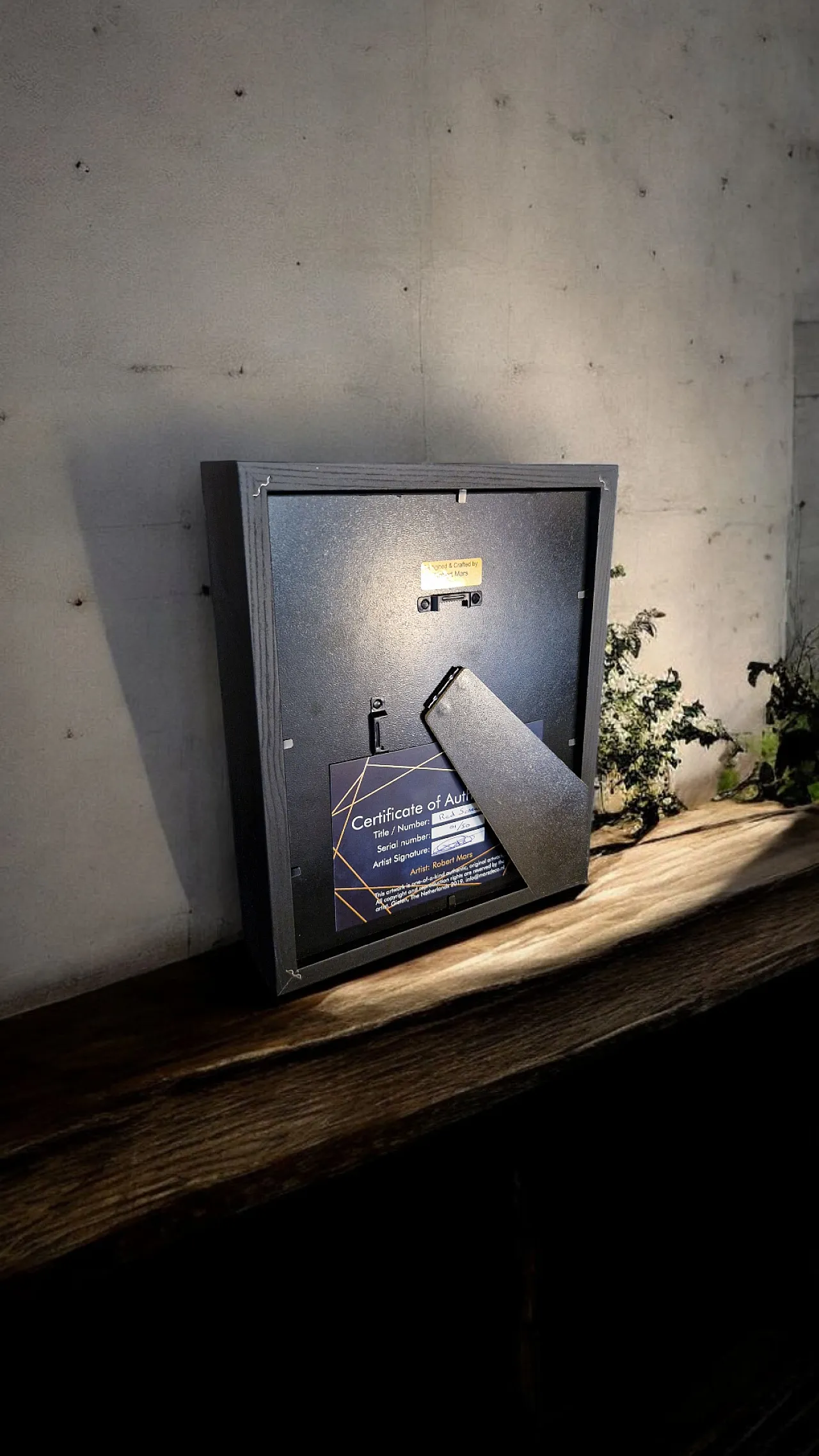 Real butterflies on 23kt gold Scream mask gilded in frame 8